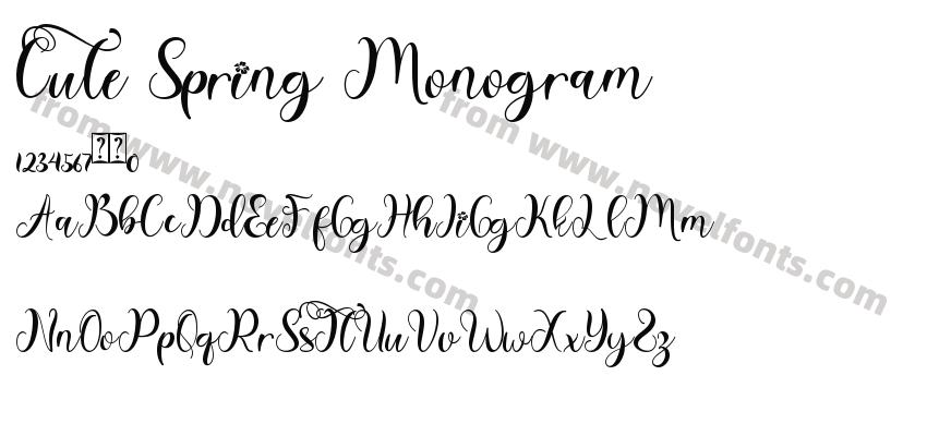 Cute Spring MonogramPreview