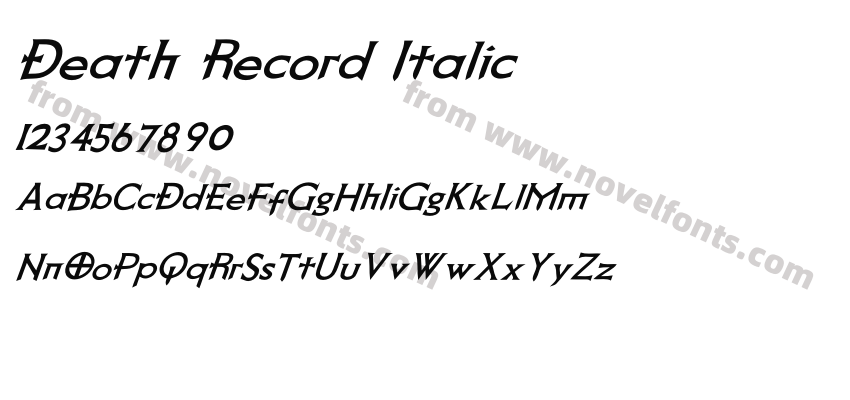 Death Record ItalicPreview