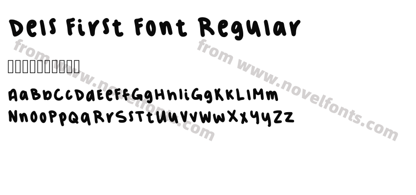 Dels First Font RegularPreview