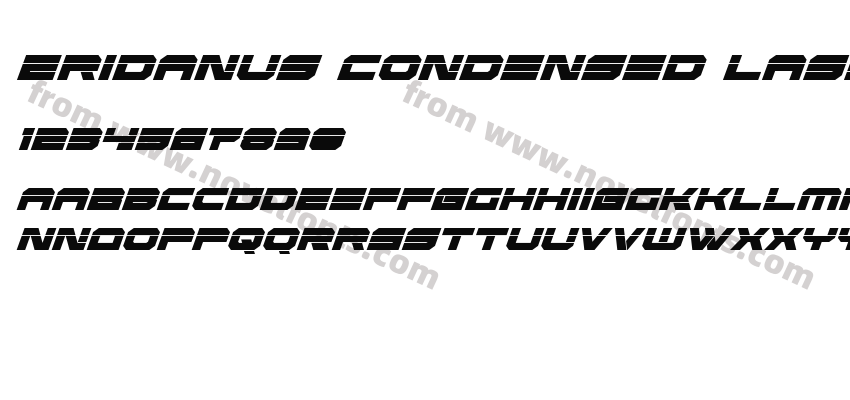 Eridanus Condensed Laser ItalicPreview