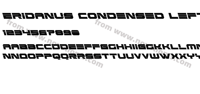 Eridanus Condensed LeftalicPreview