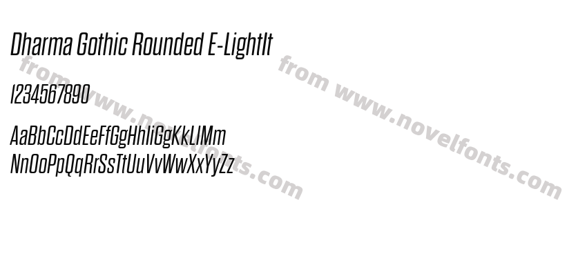 Dharma Gothic Rounded E-LightItPreview