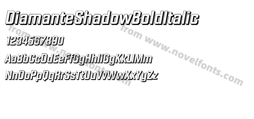 DiamanteShadowBoldItalicPreview