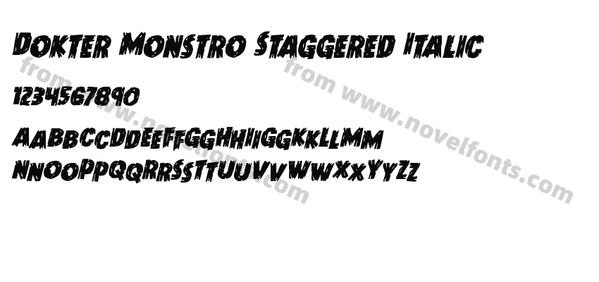 Dokter Monstro Staggered ItalicPreview