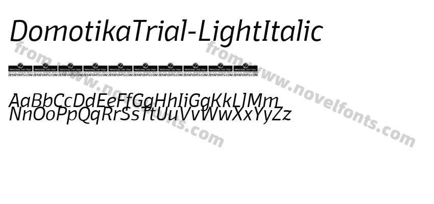 DomotikaTrial-LightItalicPreview