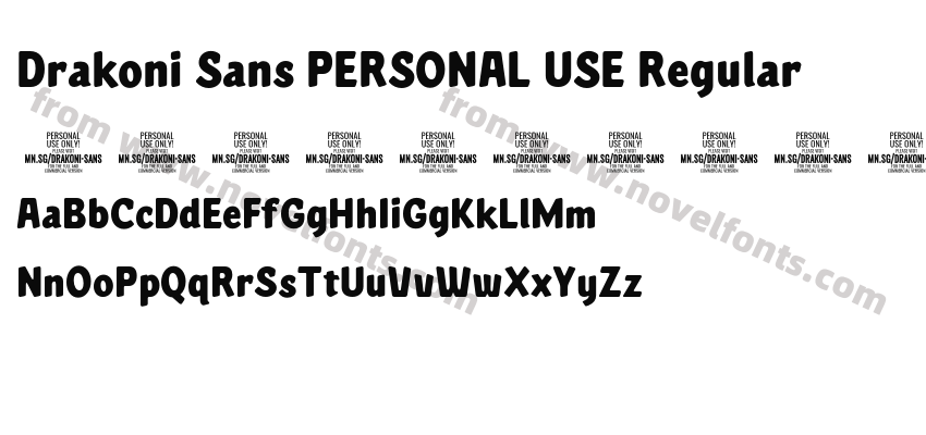 Drakoni Sans PERSONAL USE RegularPreview