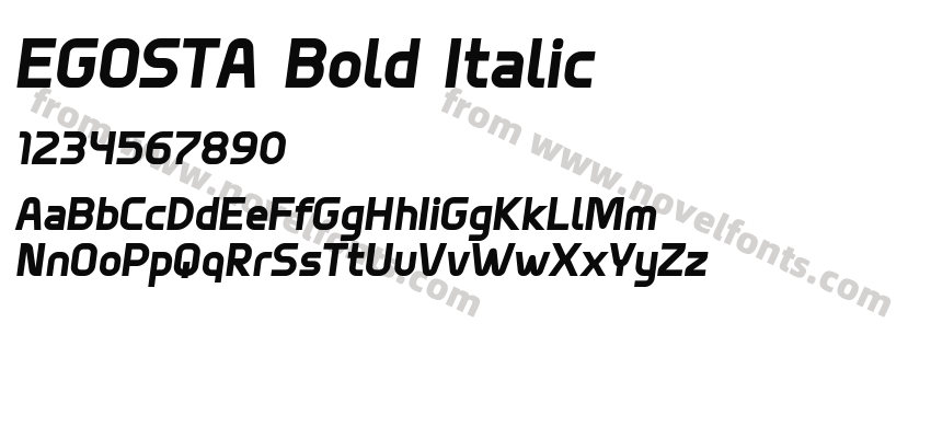 EGOSTA Bold ItalicPreview