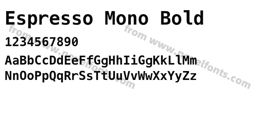 Espresso Mono BoldPreview