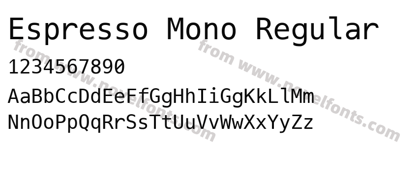 Espresso Mono RegularPreview