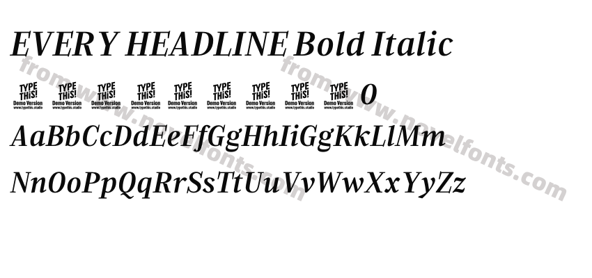 EVERY HEADLINE Bold ItalicPreview