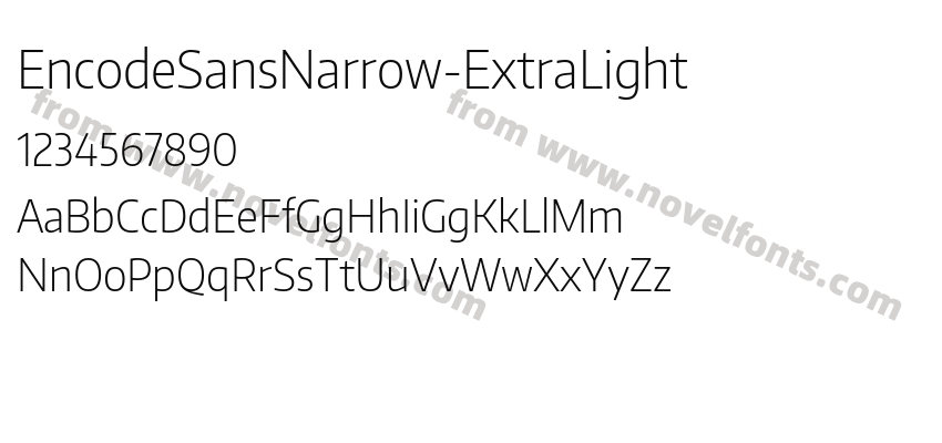 EncodeSansNarrow-ExtraLightPreview