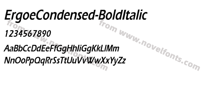 ErgoeCondensed-BoldItalicPreview