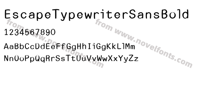 EscapeTypewriterSansBoldPreview