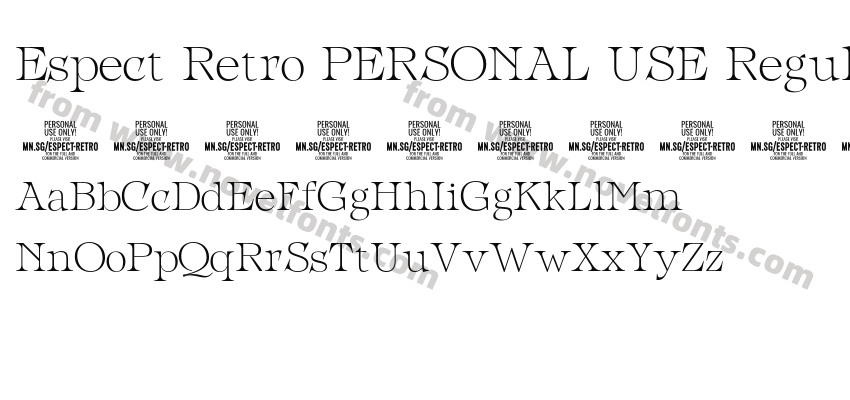 Espect Retro PERSONAL USE RegularPreview