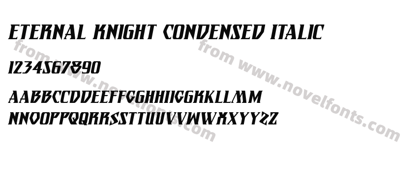 Eternal Knight Condensed ItalicPreview