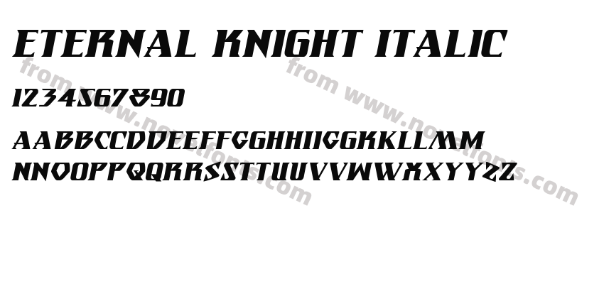 Eternal Knight ItalicPreview