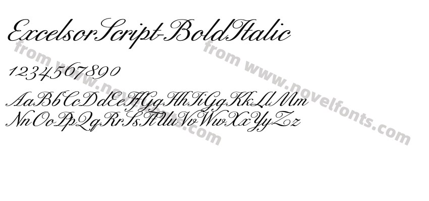 ExcelsorScript-BoldItalicPreview