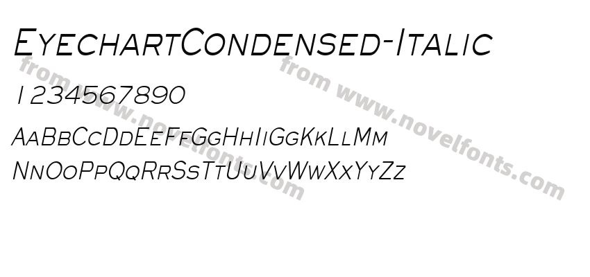 EyechartCondensed-ItalicPreview