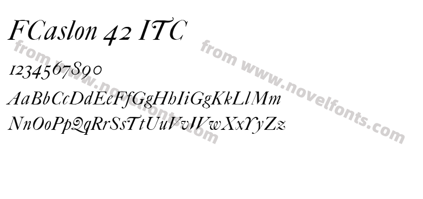 FCaslon 42 ITCPreview