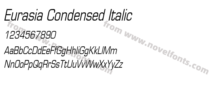 Eurasia Condensed ItalicPreview