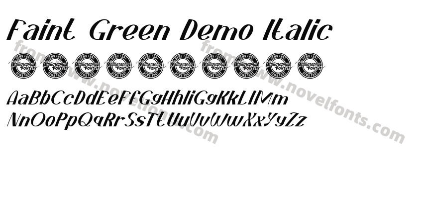 Faint Green Demo ItalicPreview