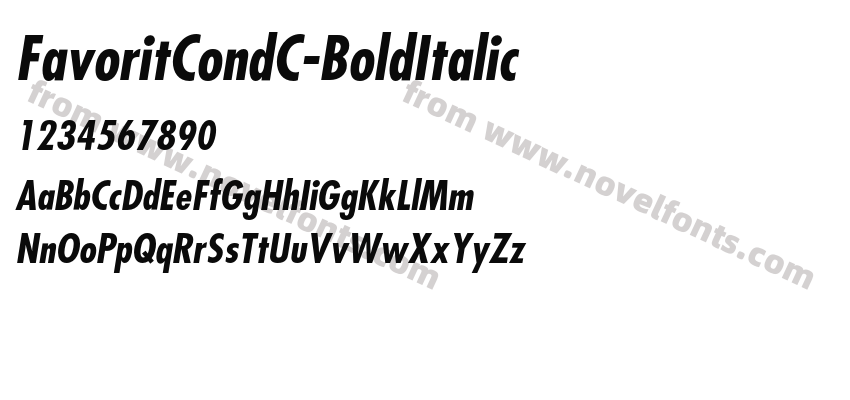 FavoritCondC-BoldItalicPreview