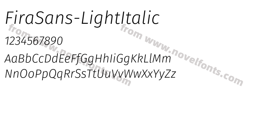 FiraSans-LightItalicPreview