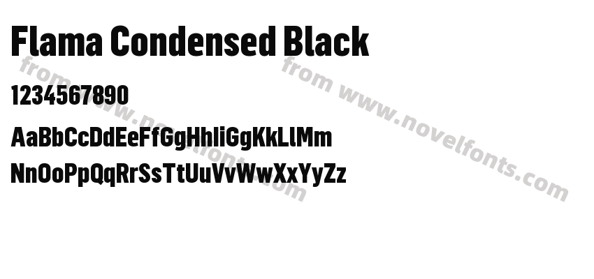 Flama Condensed BlackPreview