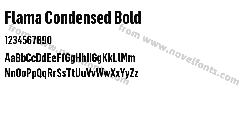 Flama Condensed BoldPreview