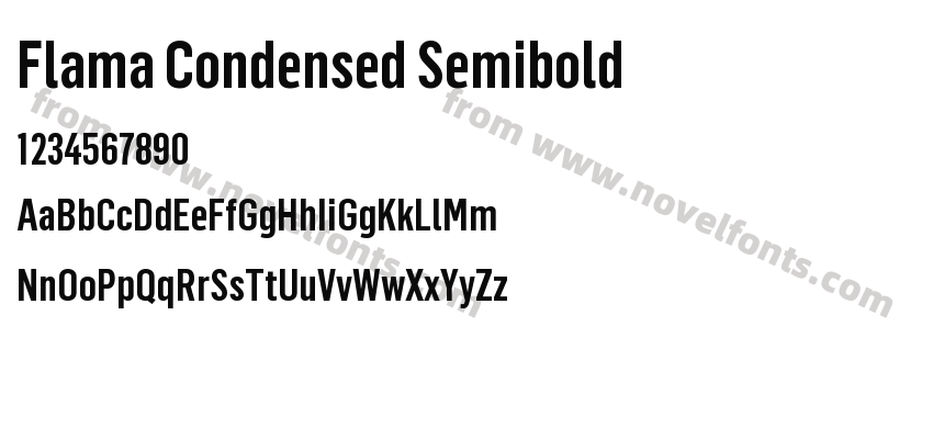 Flama Condensed SemiboldPreview