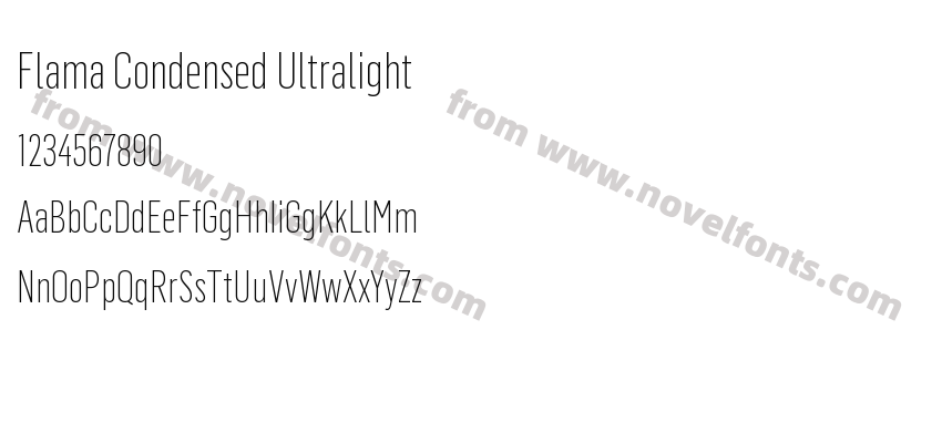 Flama Condensed UltralightPreview