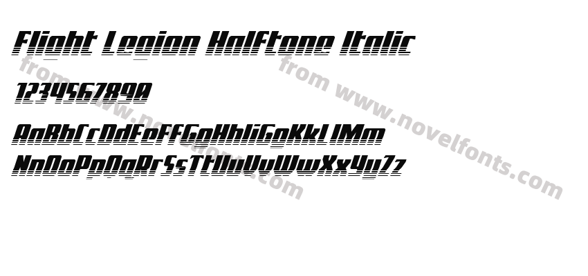 Flight Legion Halftone ItalicPreview