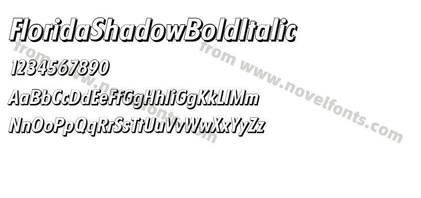 FloridaShadowBoldItalicPreview