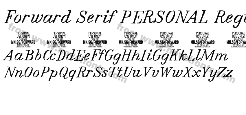 Forward Serif PERSONAL RegularPreview