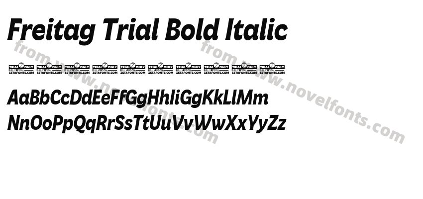 Freitag Trial Bold ItalicPreview