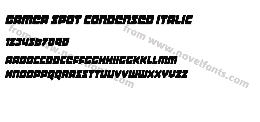 Gamer Spot Condensed ItalicPreview