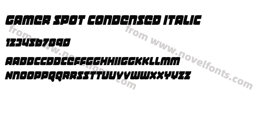 Gamer Spot Condensed ItalicPreview