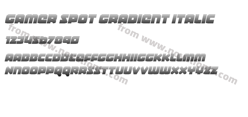 Gamer Spot Gradient ItalicPreview