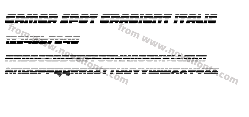 Gamer Spot Gradient ItalicPreview