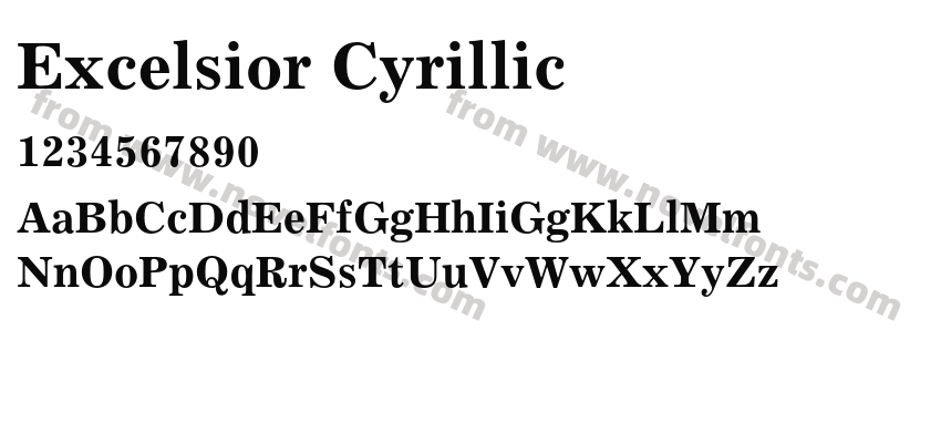 Excelsior CyrillicPreview