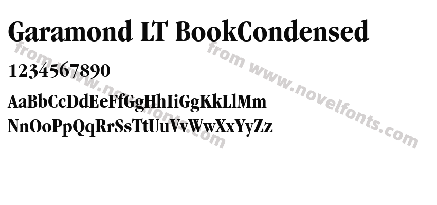 Garamond LT BookCondensedPreview