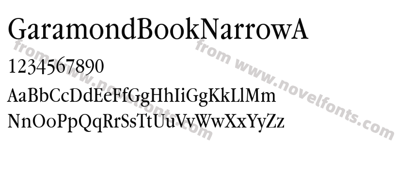 GaramondBookNarrowAPreview