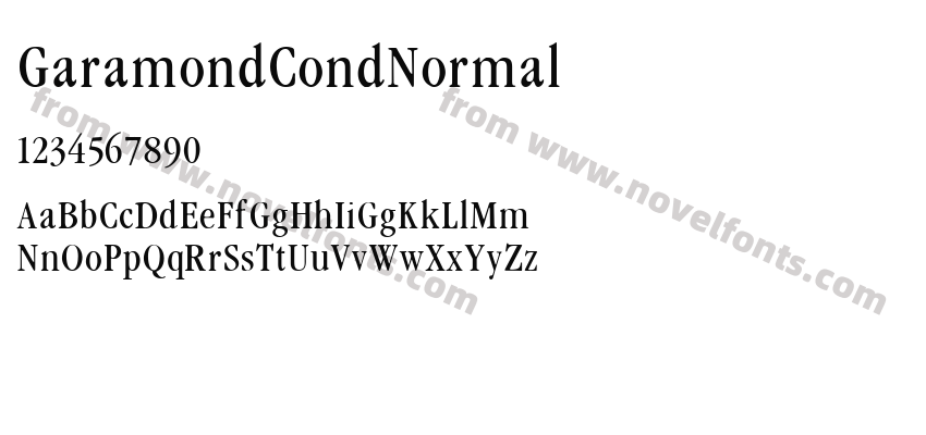 GaramondCondNormalPreview