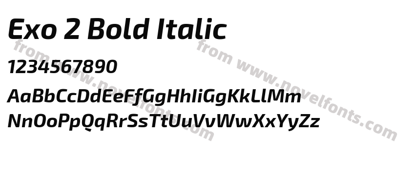 Exo 2 Bold ItalicPreview