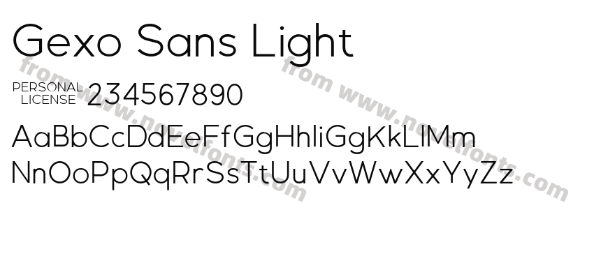 Gexo Sans LightPreview