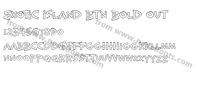 Exotic Island BTN Bold OutPreview