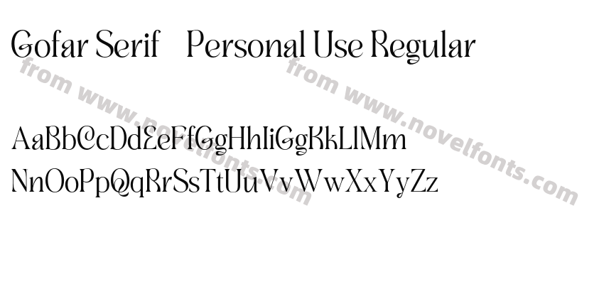 Gofar Serif - Personal Use RegularPreview