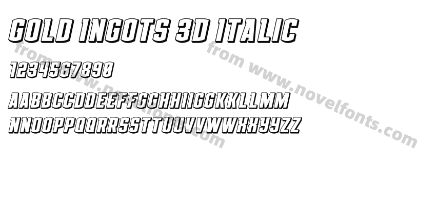 Gold Ingots 3D ItalicPreview