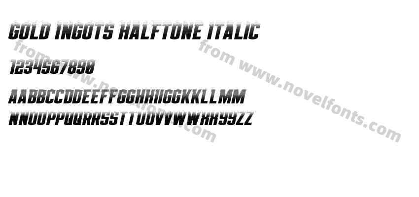 Gold Ingots Halftone ItalicPreview