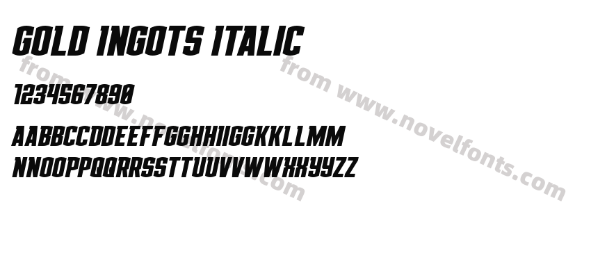 Gold Ingots ItalicPreview